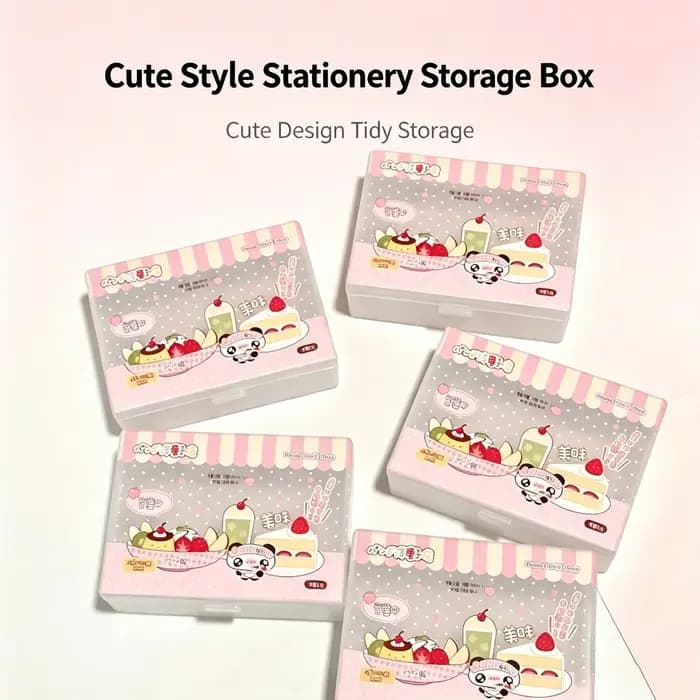 Boîte de rangement de cartes japonaise à pois givrés