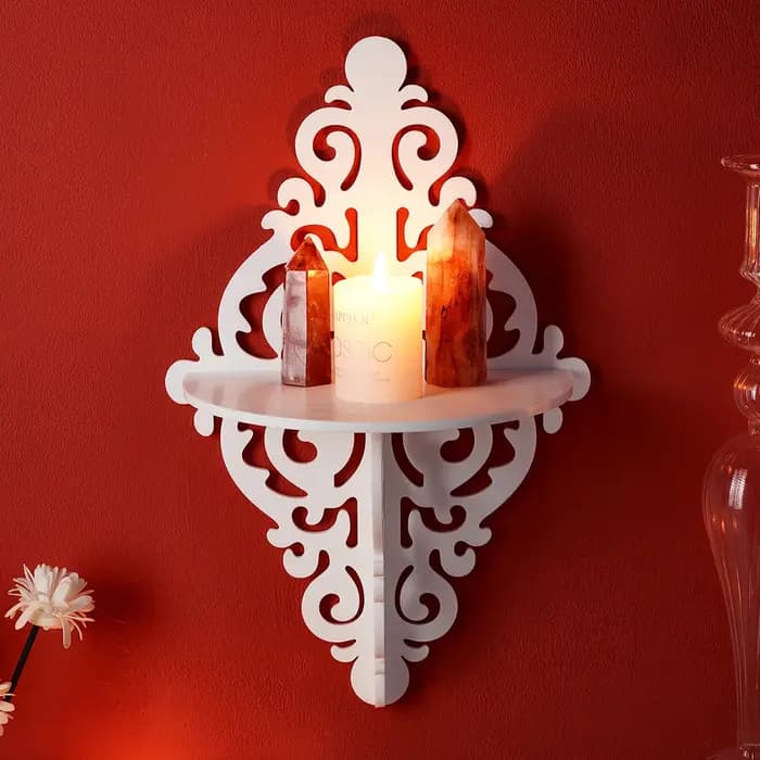 1 pièce, étagère décorative blanche à motif européen créatif et simple pour le rangement