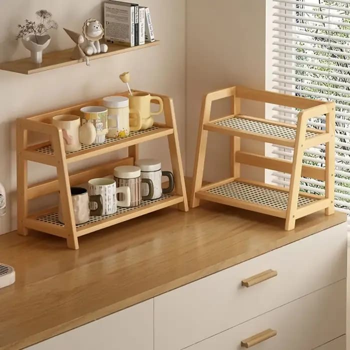 Étagère de rangement en bois pour cuisine