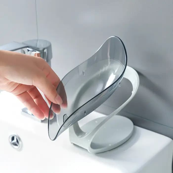 Support à Savon en Forme de Feuille Antidérapant avec Drainage