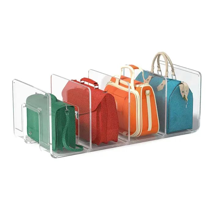 Rangement de sac à main en acrylique pour femme