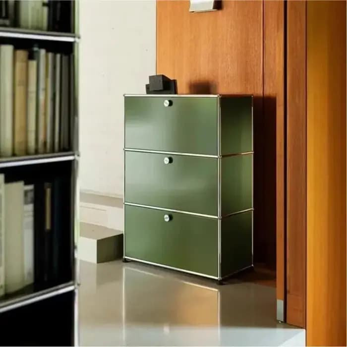 Meubles de rangement modernes modulaires à structure métallique pour salon et bureau