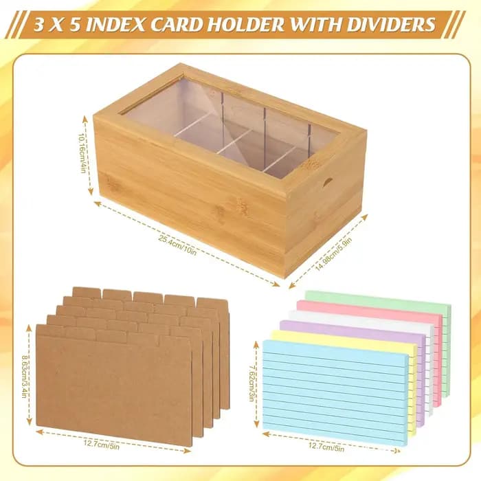 Boîte de rangement en bois multi-grilles avec couvercle