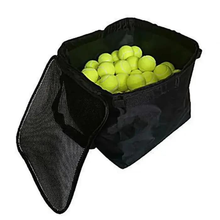 Sac de chariot de balle de Tennis pouvant contenir 160 balles, sac de rangement en tissu Oxford de grande capacité, panier de balle de Tennis Compact noir pour l'enseignement