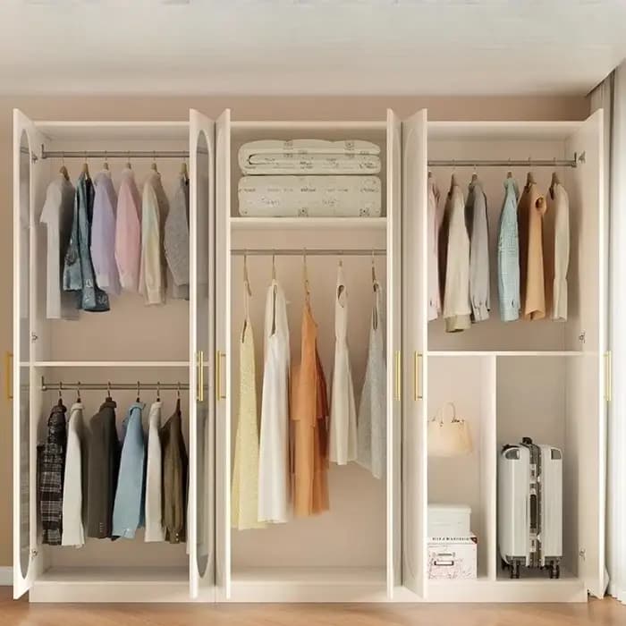 Organisateur De rangement armoire De luxe placard en bois massif armoire vitrine en verre Armario Armable De Ropa meubles chambre