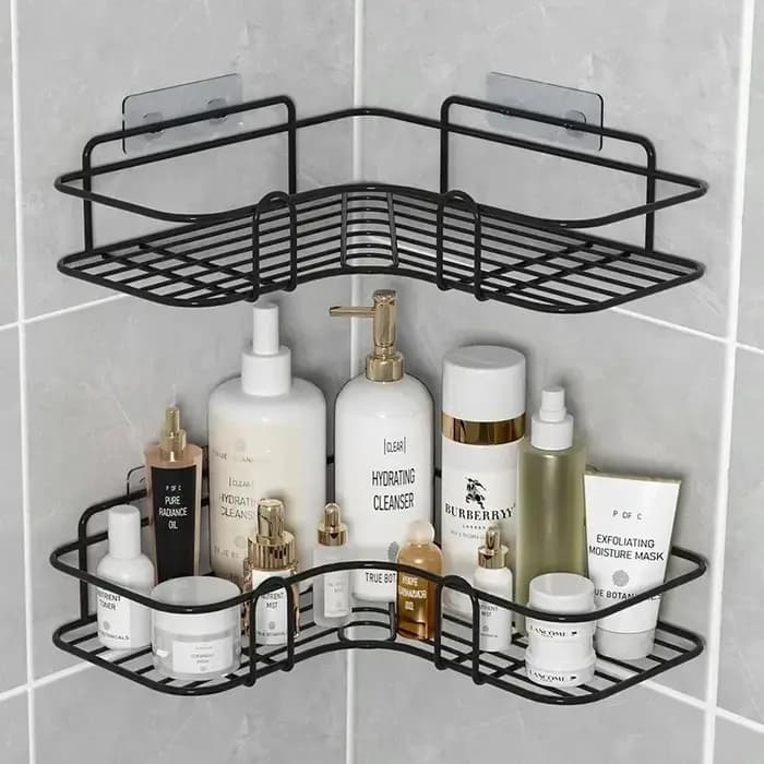 1 étagère d'angle triangulaire murale pour salle de bain