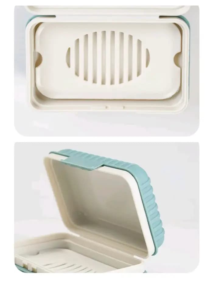 Boîte à savon en plastique pour salle de bain avec couvercle
