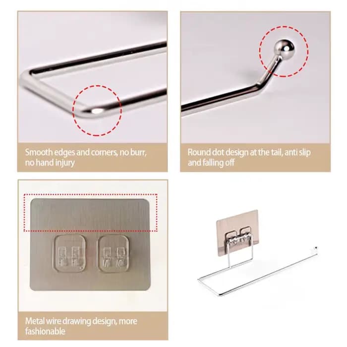 1/2pcs Porte-Papier Hygiénique Suspendu pour Salle de Bain et Cuisine, Porte-Mouchoirs, Porte-Servie