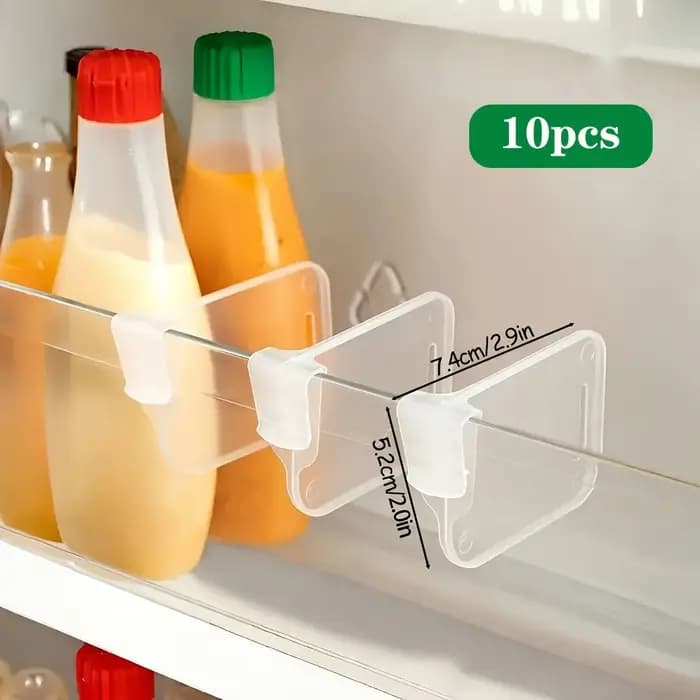 5, 10, 15 ou 20 pièces – Séparateurs de rangement robustes et transparents pour réfrigérateur, compartiments ajustables pour optimiser l'espace dans les armoires de cuisine
