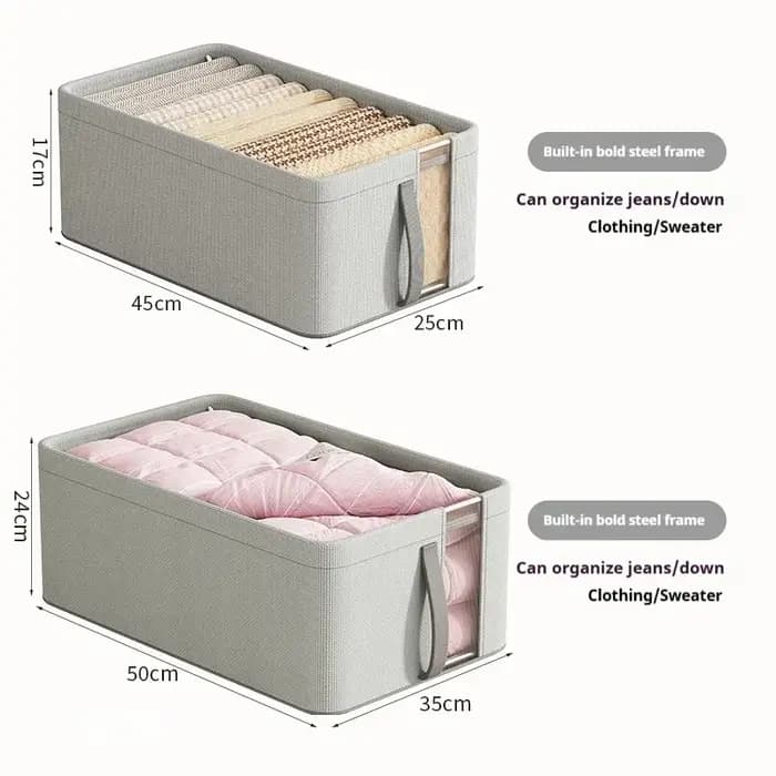 Boîte de rangement grande capacité 45x25/50x35cm