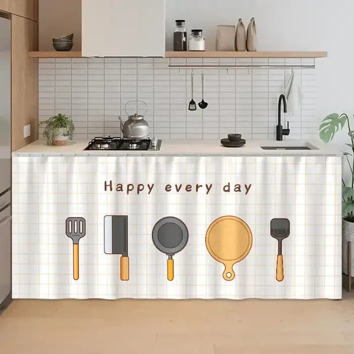 INS – rideau de couverture d'armoire de cuisine