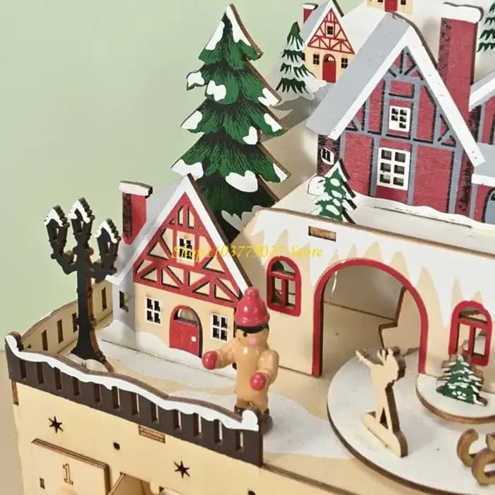 C4DF – armoire calendrier compte à rebours noël en bois