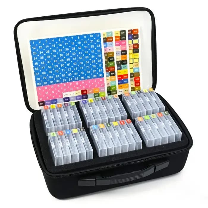 Ensemble de boîtes de rangement transparentes pour peinture diamant avec sac à poignée