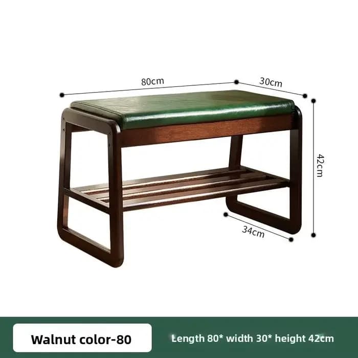 Tabouret à chaussures en bois massif pour la maison