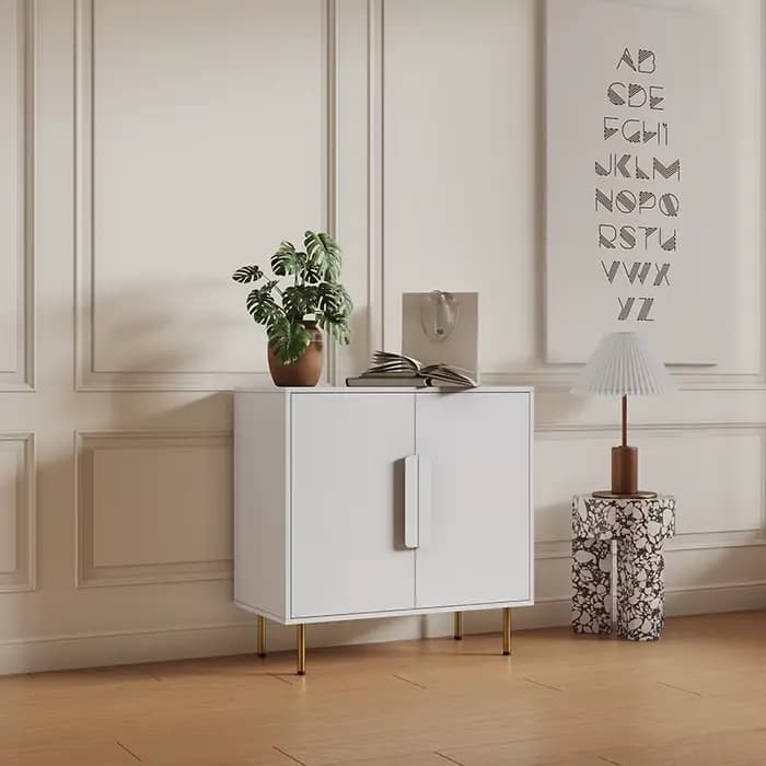 Armoire de rangement moderne avec poignée, buffet, armoires de rangement, 2 portes, salon, salle à m