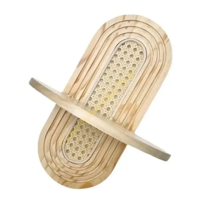 Décorts muraux d'étagère en bois naturel avec rack rangement