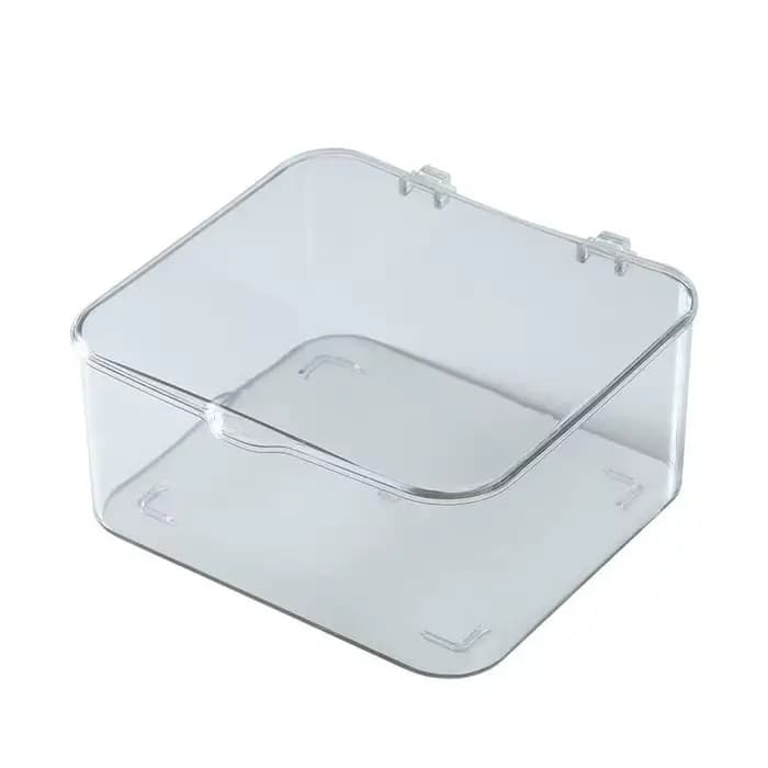 Boîtes de rangement en plastique empilables avec couvercles, organisateur transparent anti-poussière