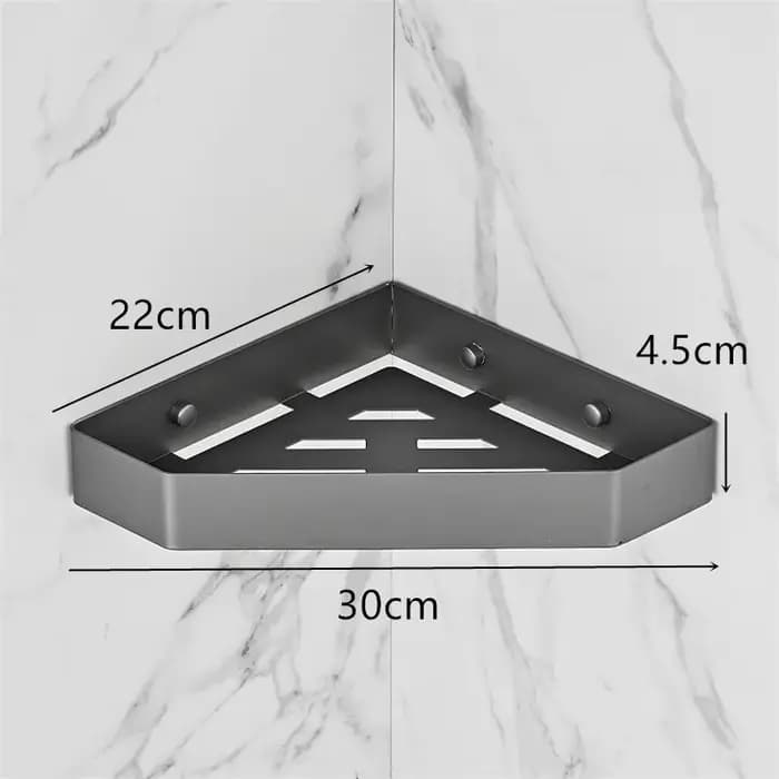 Étagère murale grise pour salle de bain et douche