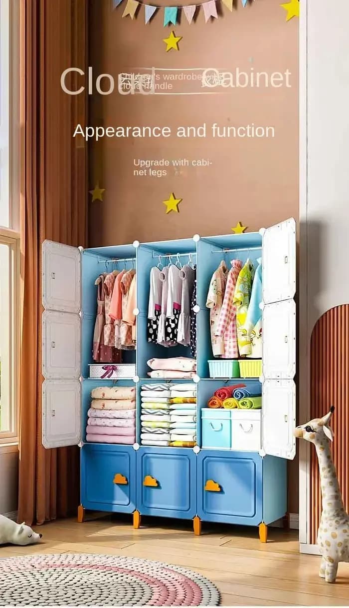 Armoire De ménage chambre meubles organisateur support armoires en plastique pliable enfants casier organisateur De Zapatos