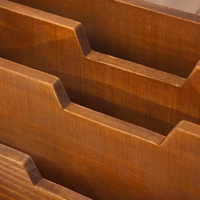 Boîte de rangement à tiroir de bureau en bois Vintage polyvalente