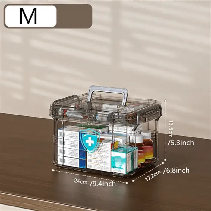 Boîte de rangement de médicaments étanche à double couche