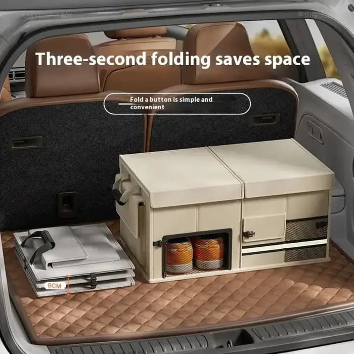 Boîte de rangement pour coffre de voiture de grande capacité