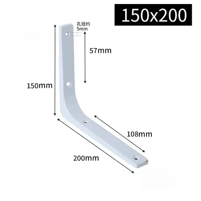 Supports d'étagère flottants en forme de L – Support mural robuste en acier inoxydable