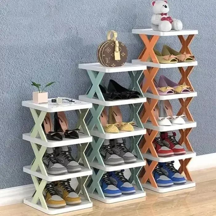 1Pc nouveau étagère à chaussures multicouche ménage empilable armoire