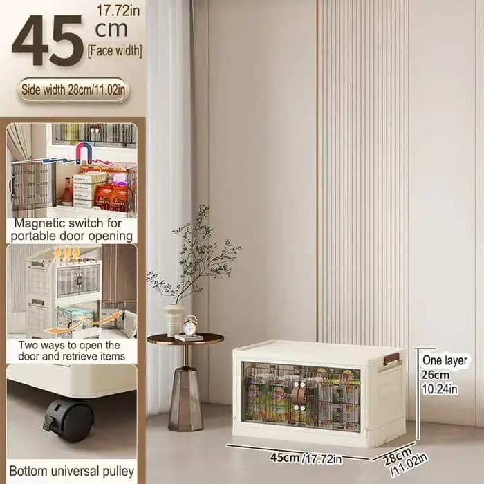 Armoire de rangement pliante multifonction de grande capacité