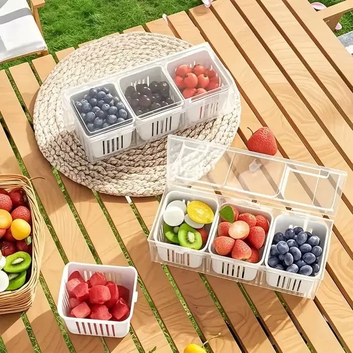 Contenants de stockage alimentaire compartimentés
