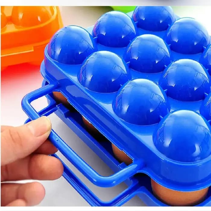Boîte de rangement d'œufs en plastique PP portable avec couvercle pour pique-nique extérieur et organisation de cuisine moderne taille S ou L