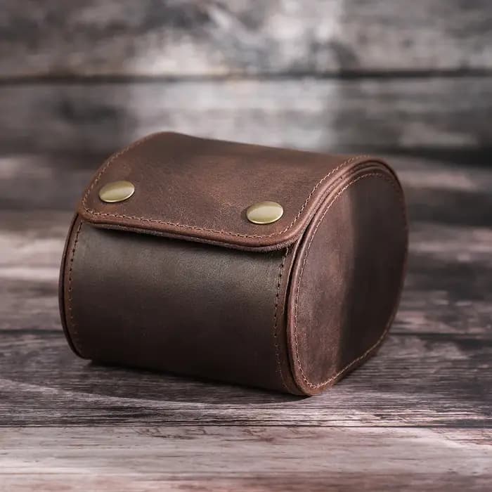 Boîte de montre de luxe en cuir véritable pour hommes et femmes