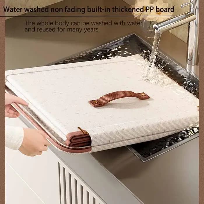 Boîte de rangement à fermeture éclair avec couvercle