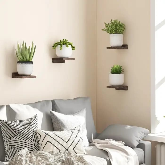 Paquet de 4 petites étagères flottantes pour mur