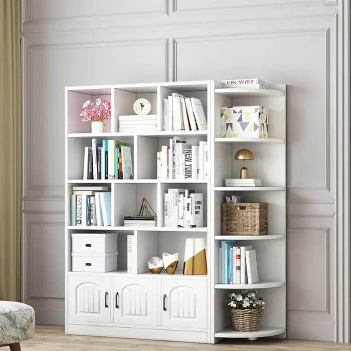 Bibliothèque de rangement en bois Simple, bibliothèque sur pied pour salon, chambre à coucher, armoi