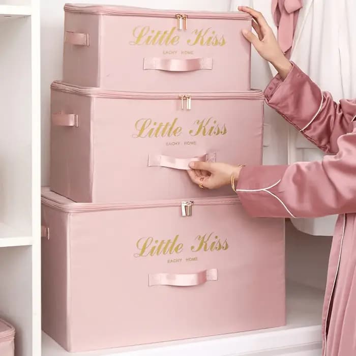 Boîte de rangement pliable pour vêtements, couette, tissu, conteneur, Cisco, grande capacité