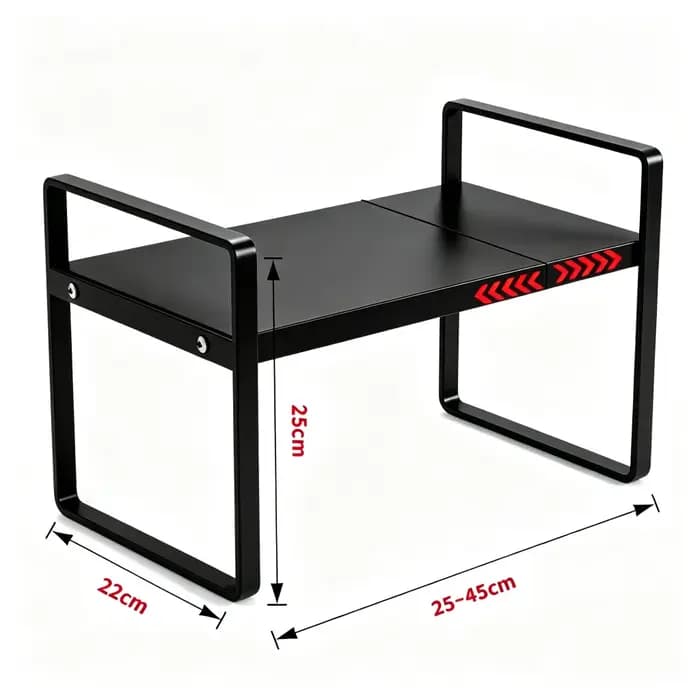 Étagère de rangement multi-niveaux extensible pour armoire de cuisine