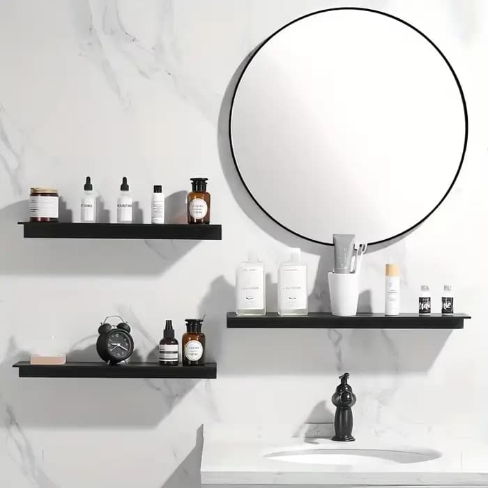 Étagère de douche Étagères de salle de bain Plateau en aluminium