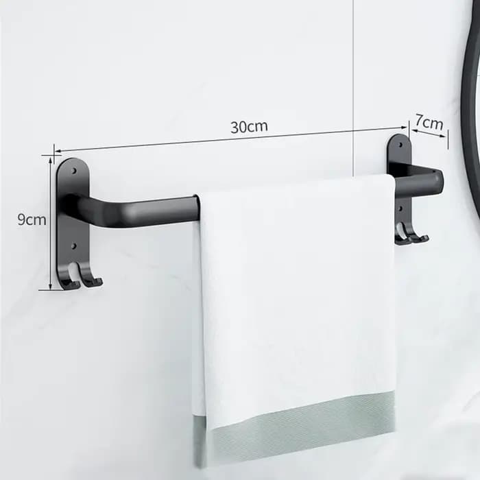 Porte-serviettes de salle de bain 3 couches sans perceuse, support de douche, étagère de rangement e