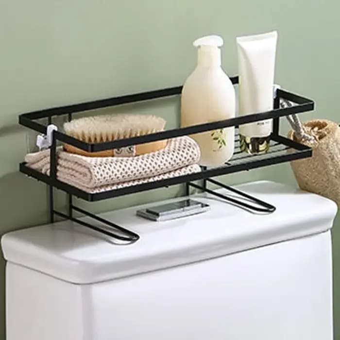 Étagère de rangement pour salle de bain au-dessus des toilettes