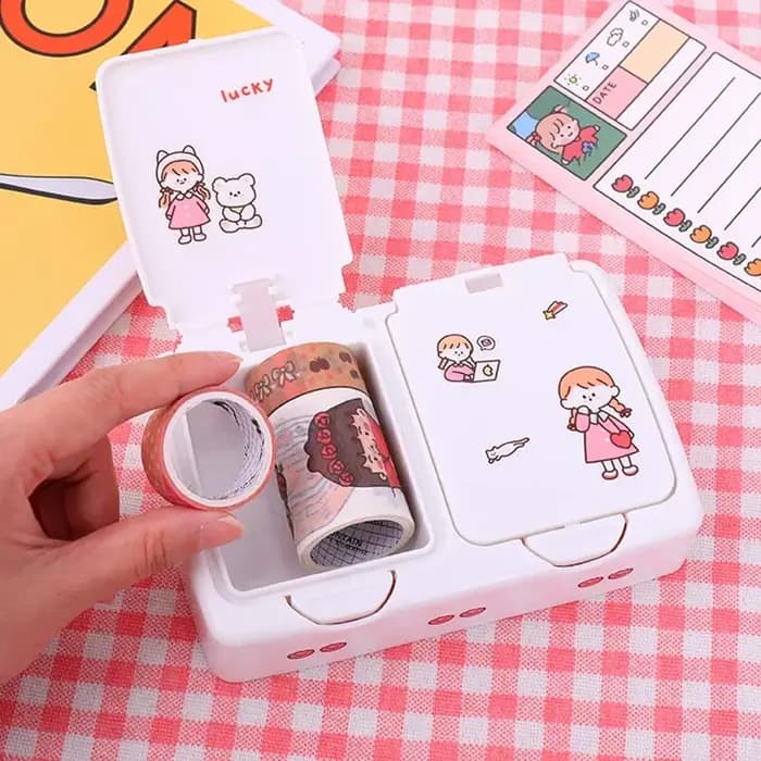 Boîte de rangement de bureau à boutons Ins