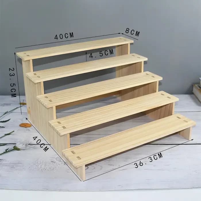 Étagère d'affichage en bois pour objets de collection