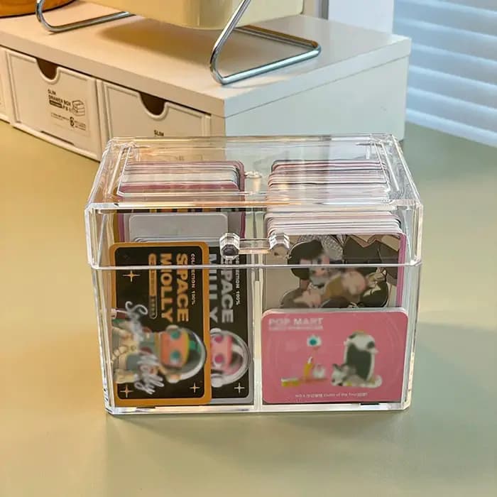 Boîte de rangement de cartes en acrylique multifonctionnelle
