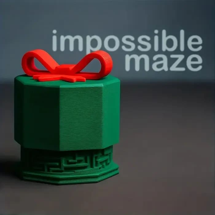 Conteneur de rangement de puzzle en forme de boîte cadeau de Noël