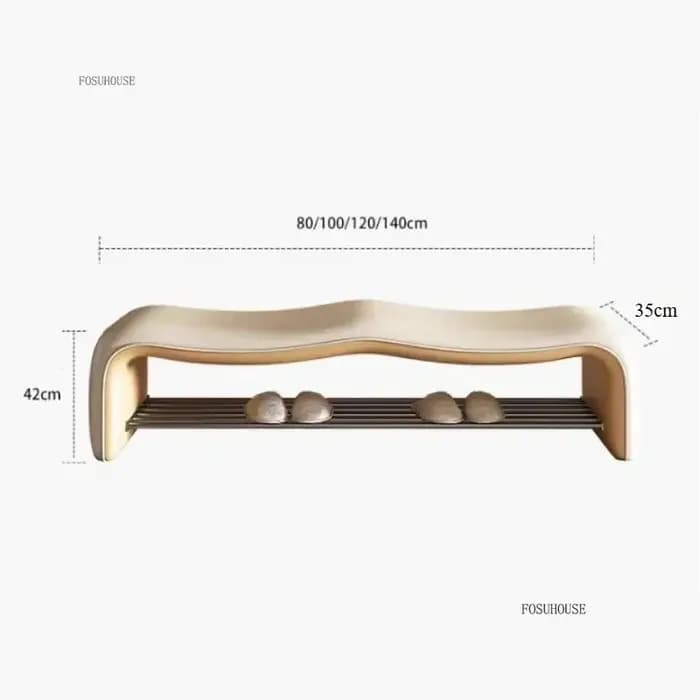 Banc de rangement à chaussures italien de luxe élégant