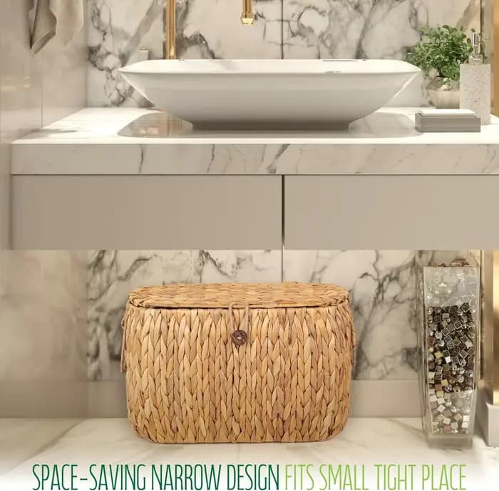 Panier de rangement en osier tricoté pour la maison