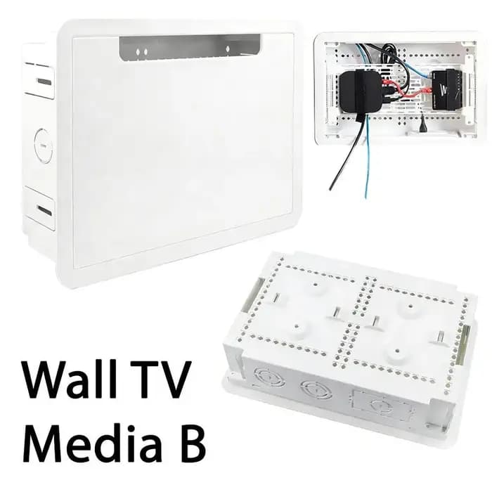 Boîte multimédia TV, prise polyvalente et boîtier réseau