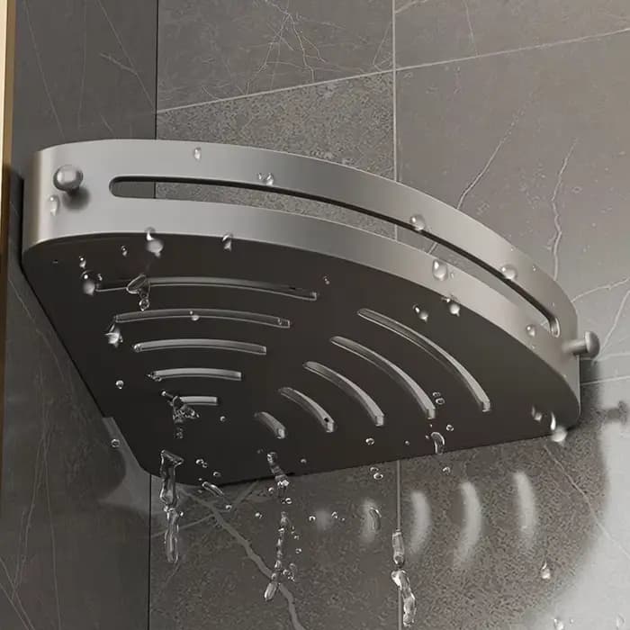 Étagère d'angle de douche à trois niveaux
