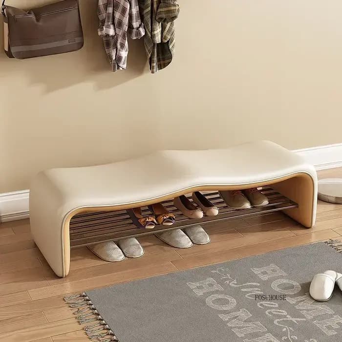 Banc de rangement à chaussures italien de luxe élégant
