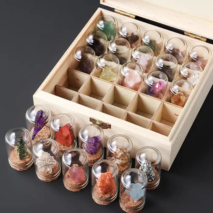 Kit d'échantillons minéraux en pierre naturelle